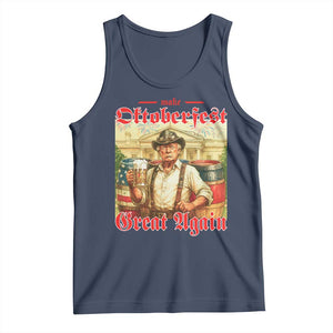 Make Oktoberfest Great Again Tank Top Funny Trump Patriotic Beer Festival Parody TS02 Navy Print Your Wear