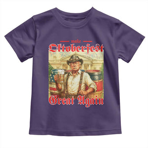 Make Oktoberfest Great Again Toddler T Shirt Funny Trump Patriotic Beer Festival Parody TS02 Purple Print Your Wear