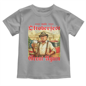 Make Oktoberfest Great Again Toddler T Shirt Funny Trump Patriotic Beer Festival Parody TS02 Sport Gray Print Your Wear