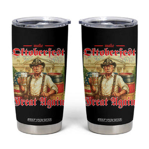 Make Oktoberfest Great Again Tumbler Cup Funny Trump Patriotic Beer Festival Parody TS02 Black Print Your Wear