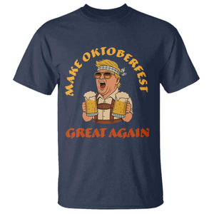 Make Oktoberfest Great Again T Shirt Funny Trump Bavarian Costume Party Beer Festival TS02 Navy Print Your Wear