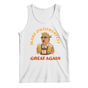 Make Oktoberfest Great Again Tank Top Funny Trump Bavarian Costume Party Beer Festival TS02 White Print Your Wear