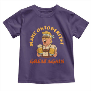 Make Oktoberfest Great Again Toddler T Shirt Funny Trump Bavarian Costume Party Beer Festival TS02 Purple Print Your Wear