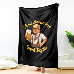 Make Oktoberfest Great Again Throw Blanket Funny Trump Bavarian Beer Festival Drinking Party TS02 Print Your Wear
