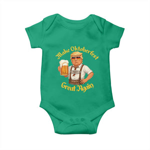 Make Oktoberfest Great Again Baby Onesie Funny Trump Bavarian Beer Festival Drinking Party TS02 Irish Green Print Your Wear