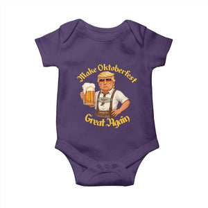 Make Oktoberfest Great Again Baby Onesie Funny Trump Bavarian Beer Festival Drinking Party TS02 Purple Print Your Wear