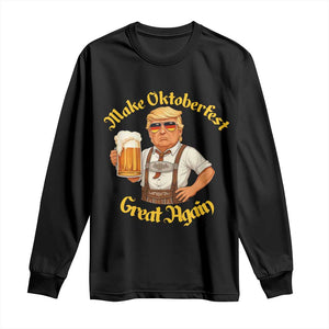 Make Oktoberfest Great Again Long Sleeve Shirt Funny Trump Bavarian Beer Festival Drinking Party TS02 Black Print Your Wear
