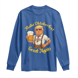 Make Oktoberfest Great Again Long Sleeve Shirt Funny Trump Bavarian Beer Festival Drinking Party TS02 Royal Blue Print Your Wear
