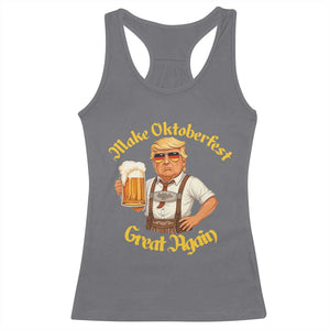 Make Oktoberfest Great Again Racerback Tank Top Funny Trump Bavarian Beer Festival Drinking Party TS02 Charcoal Print Your Wear