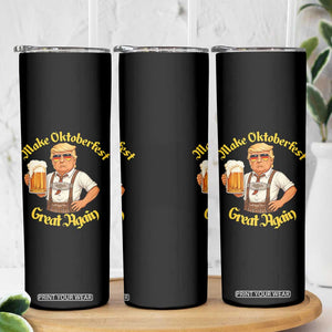 Make Oktoberfest Great Again Skinny Tumbler Funny Trump Bavarian Beer Festival Drinking Party TS02 Print Your Wear