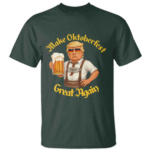 Make Oktoberfest Great Again T Shirt Funny Trump Bavarian Beer Festival Drinking Party TS02 Dark Forest Green Print Your Wear