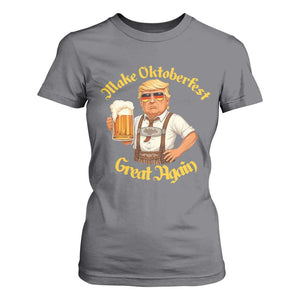 Make Oktoberfest Great Again T Shirt For Women Funny Trump Bavarian Beer Festival Drinking Party TS02 Charcoal Print Your Wear