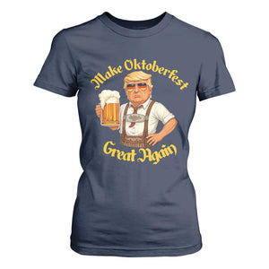 Make Oktoberfest Great Again T Shirt For Women Funny Trump Bavarian Beer Festival Drinking Party TS02 Navy Print Your Wear