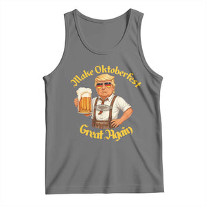 Make Oktoberfest Great Again Tank Top Funny Trump Bavarian Beer Festival Drinking Party TS02 Black Heather Print Your Wear