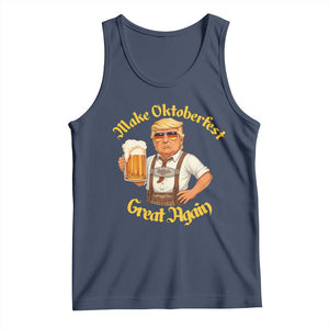 Make Oktoberfest Great Again Tank Top Funny Trump Bavarian Beer Festival Drinking Party TS02 Navy Print Your Wear