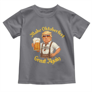 Make Oktoberfest Great Again Toddler T Shirt Funny Trump Bavarian Beer Festival Drinking Party TS02 Charcoal Print Your Wear
