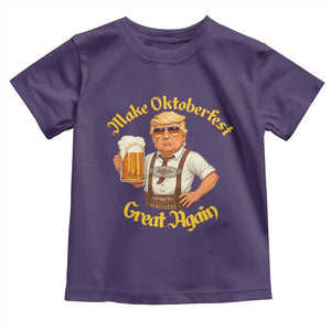 Make Oktoberfest Great Again Toddler T Shirt Funny Trump Bavarian Beer Festival Drinking Party TS02 Purple Print Your Wear