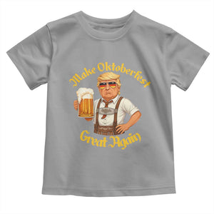 Make Oktoberfest Great Again Toddler T Shirt Funny Trump Bavarian Beer Festival Drinking Party TS02 Sport Gray Print Your Wear