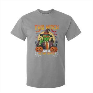 Funny Sarcastic Trump Witch T Shirt For Kid This Witch Runs On Ice and Tariffs Political Satire TS02 Sport Gray Print Your Wear