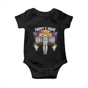 Funny Trump Halloween Baby Onesie Daddy Home White House Spooky Season TS02 Black Print Your Wear