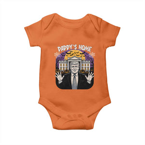 Funny Trump Halloween Baby Onesie Daddy Home White House Spooky Season TS02 Orange Print Your Wear