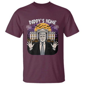 Funny Trump Halloween T Shirt Daddy Home White House Spooky Season TS02 Maroon Print Your Wear