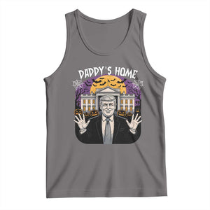 Funny Trump Halloween Tank Top Daddy Home White House Spooky Season TS02 Deep Heather Print Your Wear