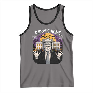 Funny Trump Halloween Tank Top Daddy Home White House Spooky Season TS02 Deep Heather Black Print Your Wear