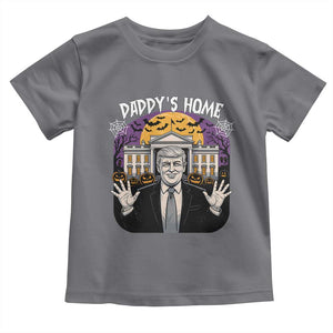 Funny Trump Halloween Toddler T Shirt Daddy Home White House Spooky Season TS02 Charcoal Print Your Wear