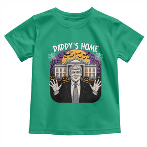Funny Trump Halloween Toddler T Shirt Daddy Home White House Spooky Season TS02 Irish Green Print Your Wear