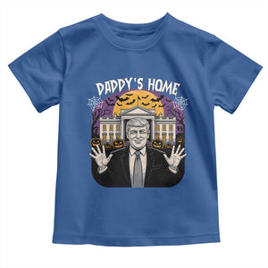 Funny Trump Halloween Toddler T Shirt Daddy Home White House Spooky Season TS02 Royal Blue Print Your Wear