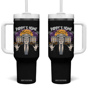 Funny Trump Halloween Tumbler With Handle Daddy Home White House Spooky Season TS02 One Size: 40 oz Black Print Your Wear