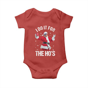 Funny Trump Santa Christmas Baby Onesie I Do It For The Hos Holiday Gift TS02 Red Print Your Wear