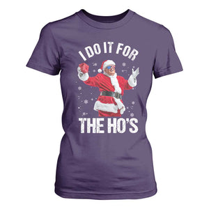 Funny Trump Santa Christmas T Shirt For Women I Do It For The Hos Holiday Gift TS02 Purple Print Your Wear