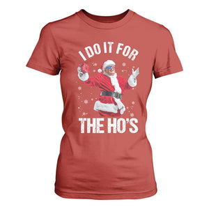Funny Trump Santa Christmas T Shirt For Women I Do It For The Hos Holiday Gift TS02 Red Print Your Wear