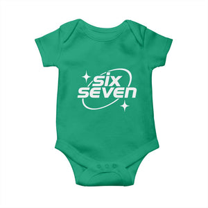 Funny Six Seven Baby Onesie Cool 67 Meme Y2K Gen Alpha Slang TS02 Irish Green Print Your Wear