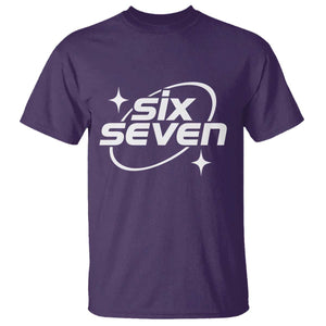 Funny Six Seven T Shirt Cool 67 Meme Y2K Gen Alpha Slang TS02 Purple Print Your Wear