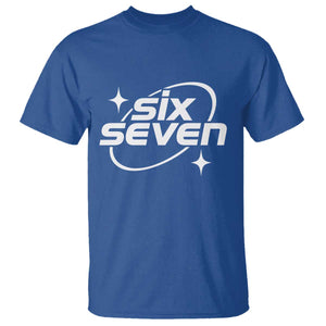 Funny Six Seven T Shirt Cool 67 Meme Y2K Gen Alpha Slang TS02 Royal Blue Print Your Wear