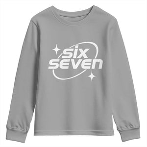 Funny Six Seven Youth Sweatshirt Cool 67 Meme Y2K Gen Alpha Slang TS02 Sport Gray Print Your Wear