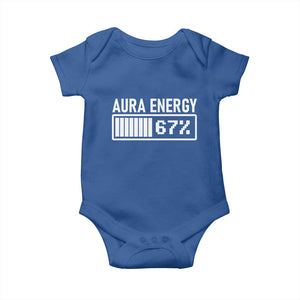 Funny Aura Energy at 67 Baby Onesie Six Seven Viral Meme 6 7 Gen Alpha Slang TS02 Royal Blue Print Your Wear