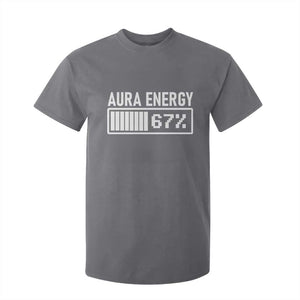 Funny Aura Energy at 67 T Shirt For Kid Six Seven Viral Meme 6 7 Gen Alpha Slang TS02 Charcoal Print Your Wear