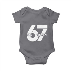 Funny Six Seven 67 Meme Baby Onesie Bold Graphic TS02 Charcoal Print Your Wear