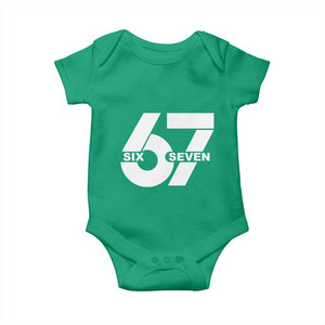 Funny Six Seven 67 Meme Baby Onesie Bold Graphic TS02 Irish Green Print Your Wear