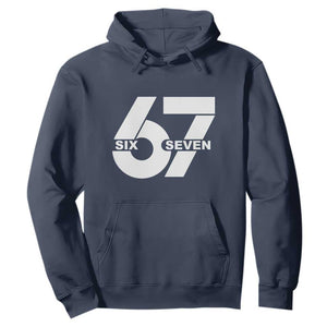 Funny Six Seven 67 Meme Hoodie Bold Graphic TS02 Navy Print Your Wear