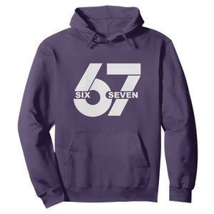 Funny Six Seven 67 Meme Hoodie Bold Graphic TS02 Purple Print Your Wear