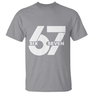 Funny Six Seven 67 Meme T Shirt Bold Graphic TS02 Sport Gray Print Your Wear
