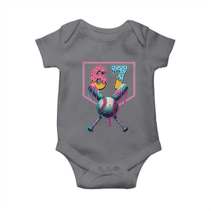 Funny Six Seven Baseball Drip Baby Onesie Number 67 Meme Drippy Bats TS02 Charcoal Print Your Wear