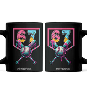 Funny Six Seven Baseball Drip Coffee Mug Number 67 Meme Drippy Bats TS02 Black Print Your Wear