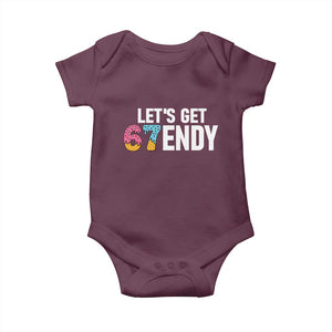 Funny Six Seven 67 Baby Onesie Lets Get Sendy 6 7 Meme Icecream TS02 Maroon Print Your Wear