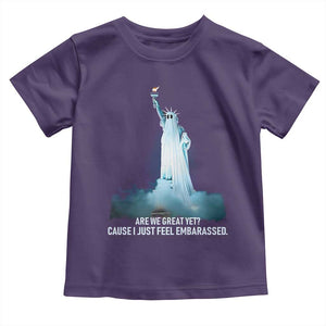 Statue of Liberty Ghost Toddler T Shirt Are We Great Yet Cause I Just Feel Embarrased TS02 Purple Print Your Wear